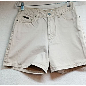 Calvin Klein size 6 Beige denim jeans shorts womens 26x4"